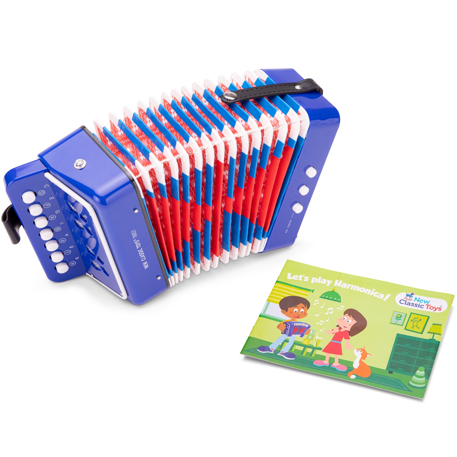 Accordion with music book - red | New Classic Toys